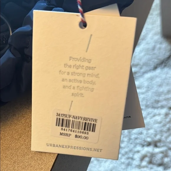 Quilted Navy Blue Shoulder Bag by Urbanfit - Picture 7 of 8